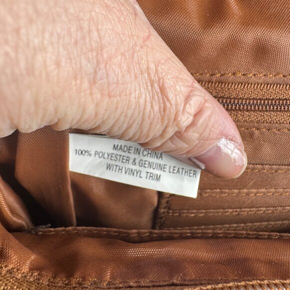 Hillard & Hanson Brown Genuine Leather Backpack Purse With Adjustable Straps - Picture 8 of 10